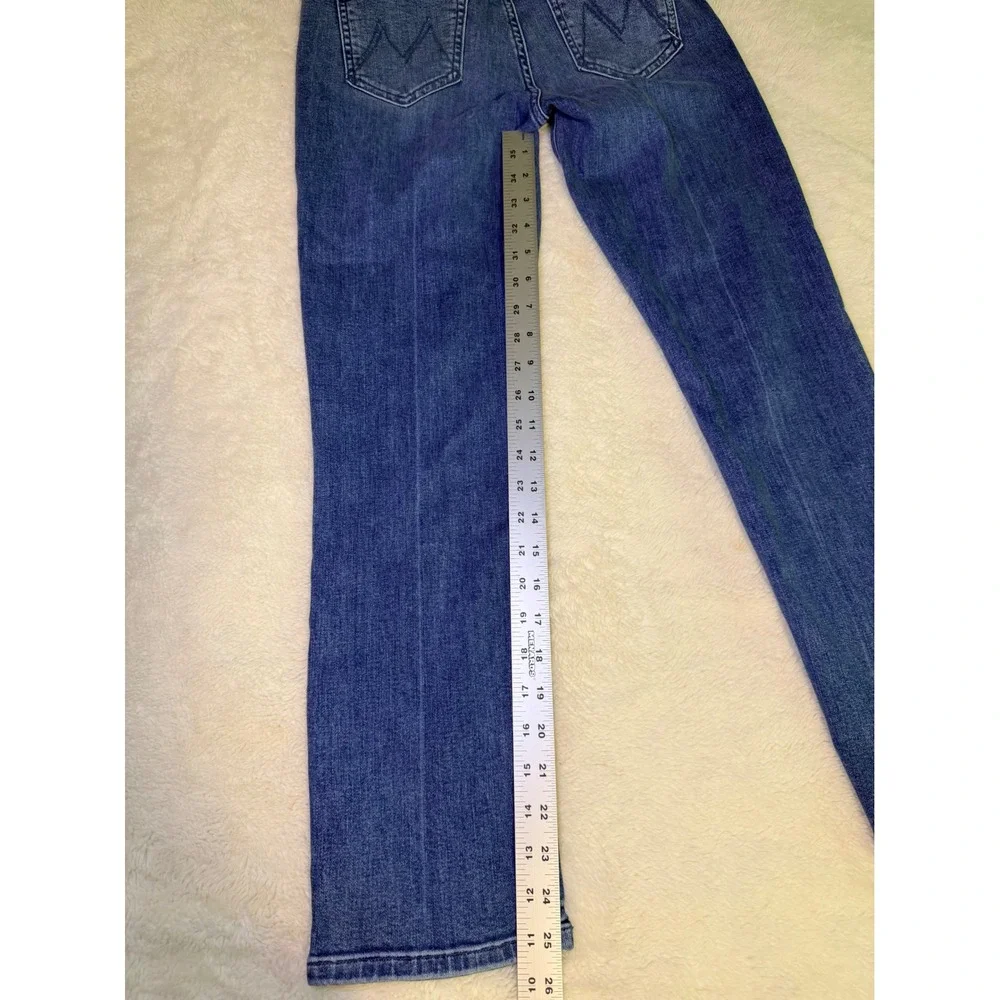 Mother The Mid Rise Dazzler Ankle Jeans We The Animals Blue Slim Straight Leg 25 - Picture 13 of 13